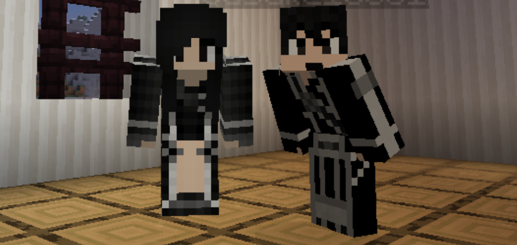 Minecraft Female And Male Kirito By Hypnoticax On Deviantart