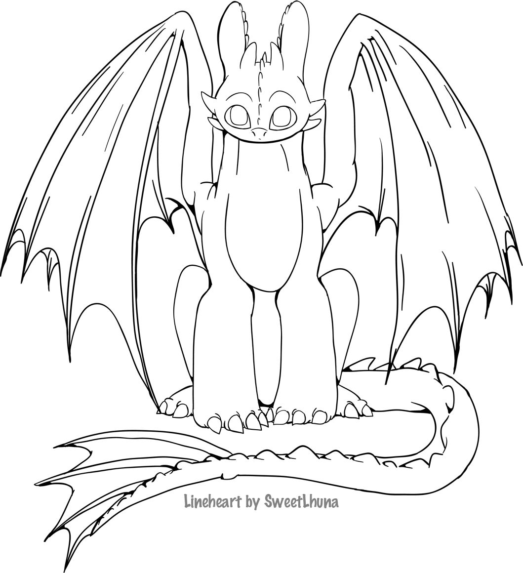 Toothless - Lineart