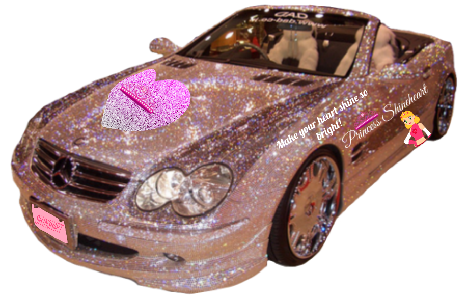 All that glitters , silver Mercedes-Benz glitter convertible coupe art  transparent background PNG clipart
