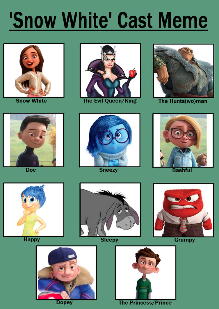 My Snow White Cast Meme by jacobstout on DeviantArt