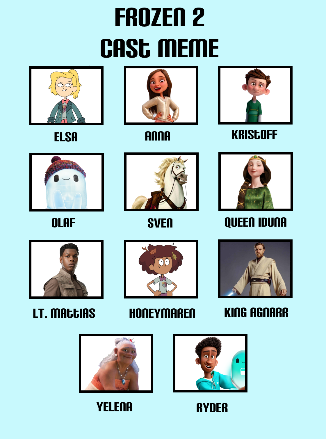 My Frozen 2 Cast Meme by jacobstout on DeviantArt