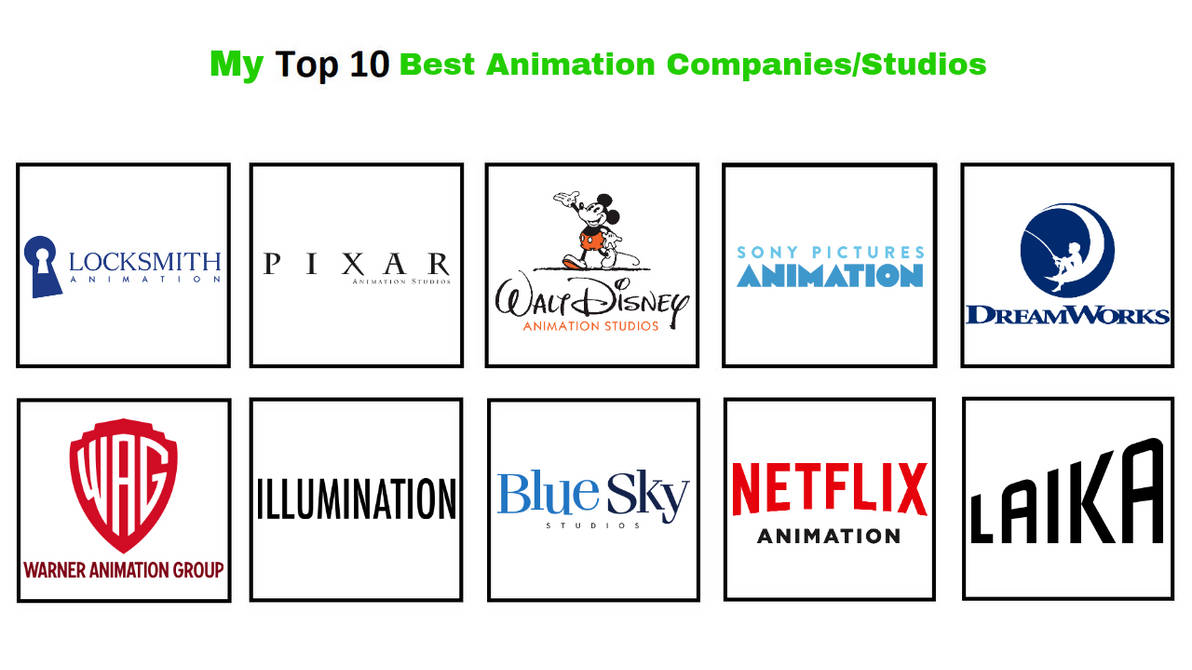 My Top 10 Best Animation Companies/Studios by jacobstout on DeviantArt