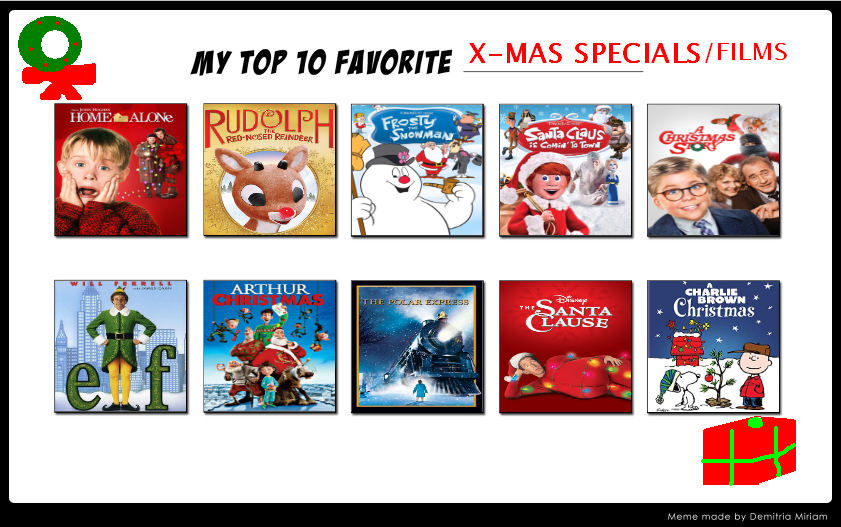 Day 1: My Top 10 Favorite X-Mas Specials/Films by jacobstout on DeviantArt