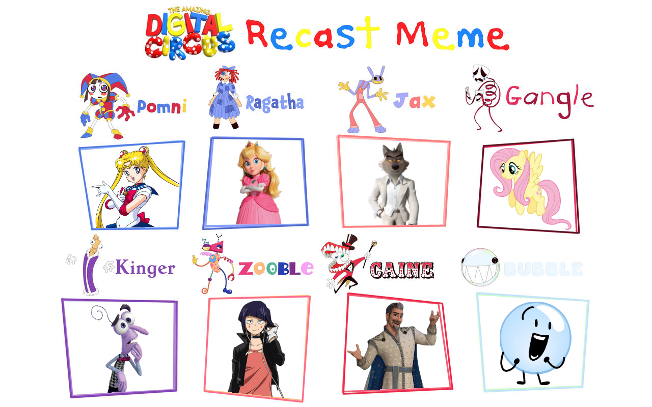 My The Amazing Digital Circus Recast Meme by jacobstout on DeviantArt