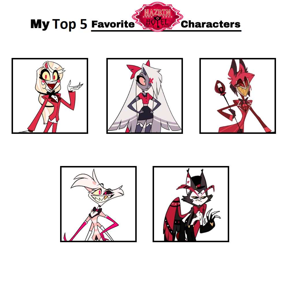 My Top 5 Favorite Hazbin Hotel Characters by jacobstout on DeviantArt