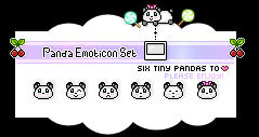 Free! Six Panda Emoticons for you!