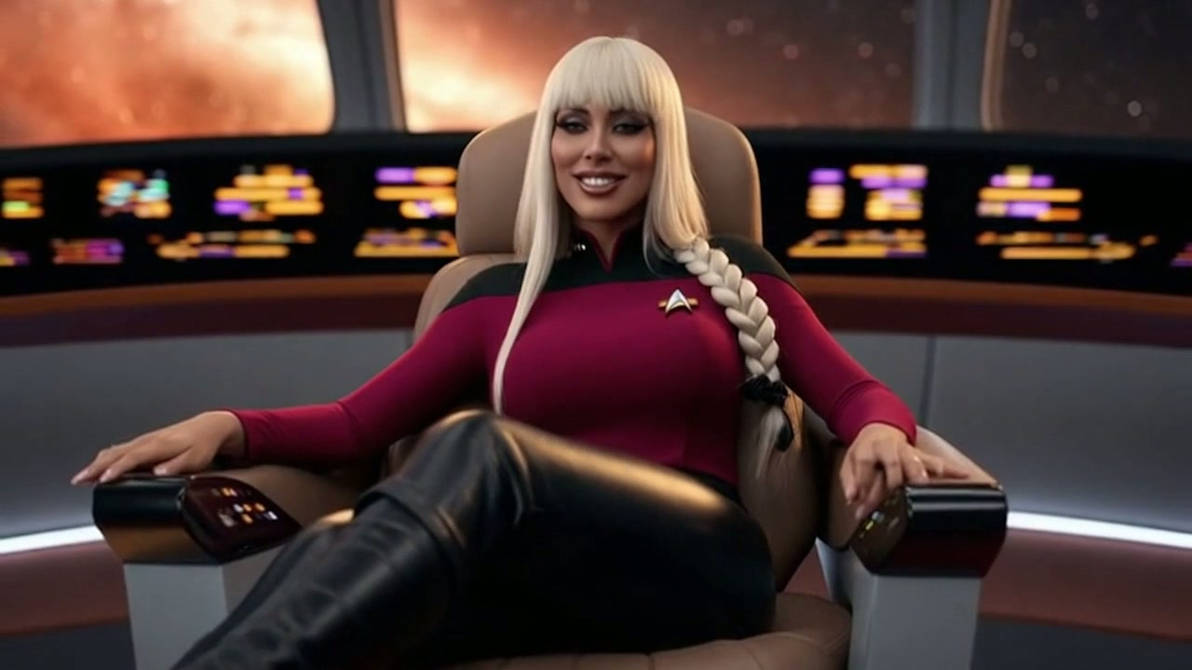 Star Trek voluptuous blonde bombshell is being in by TheMooMa on DeviantArt