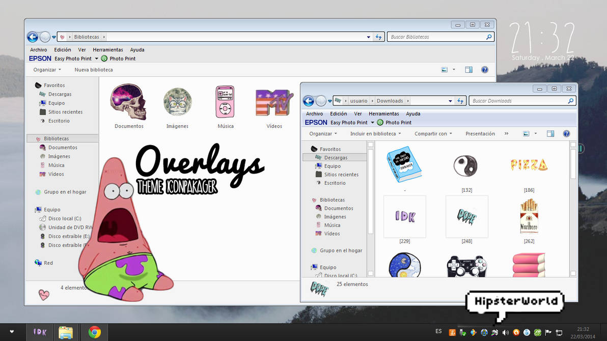 +THEMES (IconPackager) |Tumblr. Overlays| by HipsterWorld on DeviantArt