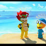 Bowser and Kamek Mii become friends