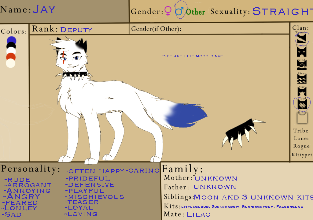 Jay reference sheet by Wolfiehero on DeviantArt