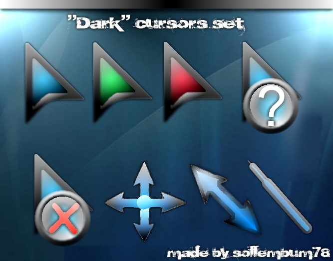 'Dark' glass cursors