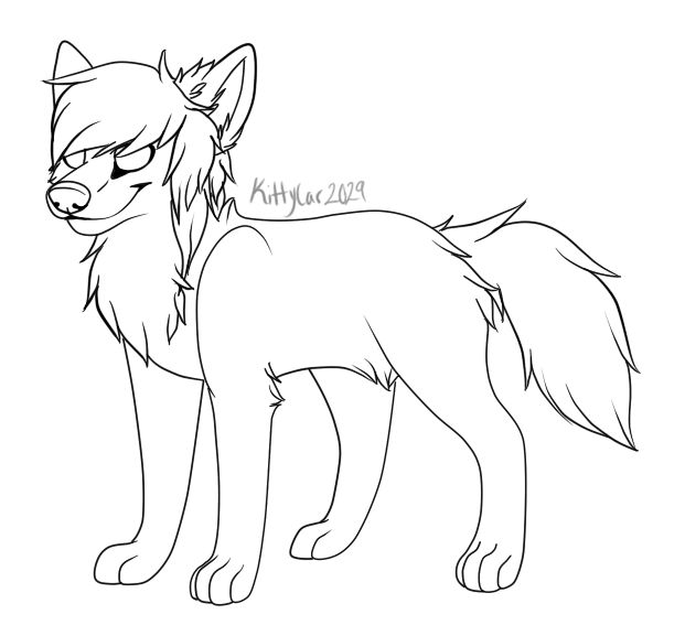 FREE Scene Wolf Lineart by KittyCar2029 on DeviantArt