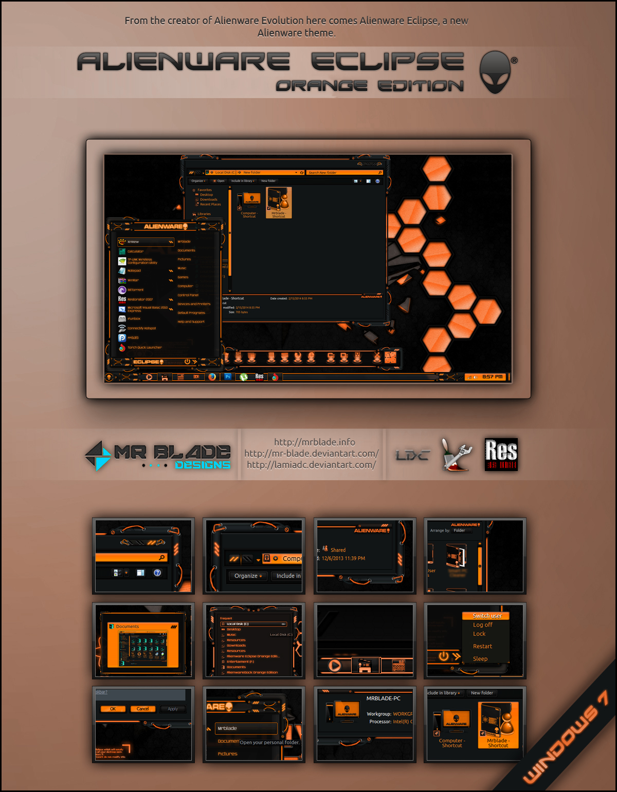 Alienware Eclipse: Orange Edition by Mr-Blade on DeviantArt