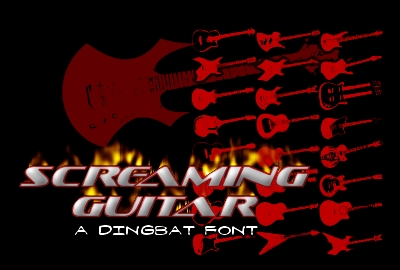 Screaming Guitar Font