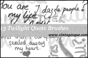 Handwritten Twilight Quotes