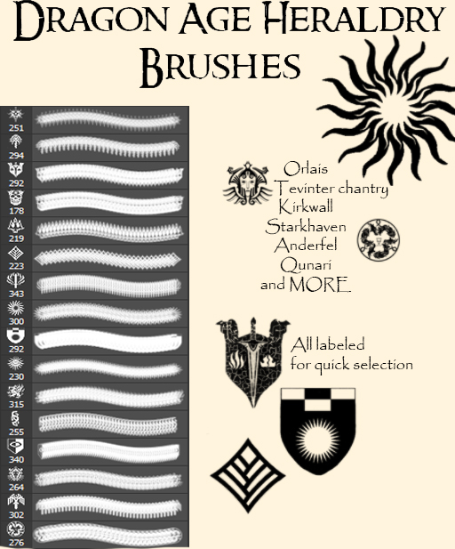 Dragon Age Heraldry Brushes