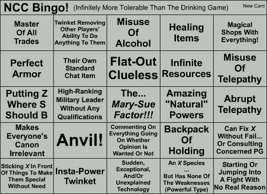 NCC Bingo Card