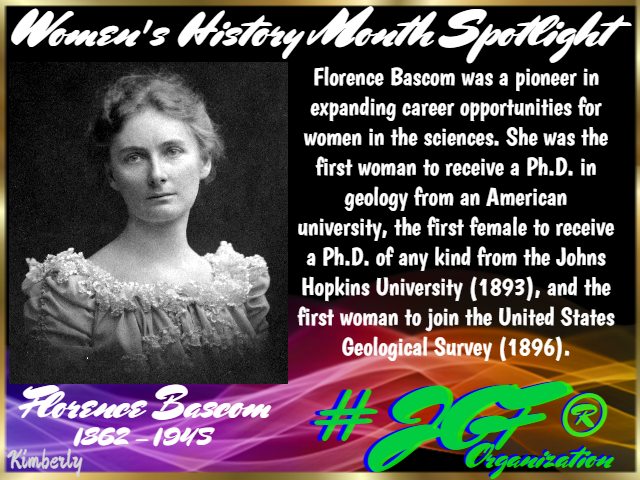 JGF Womens History Month Florence Bascom Poster by Kimberly-at-JGF on ...