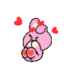Cooky3BT21 - COOKY emoticon bunny - Hearts Love by CHlMMY