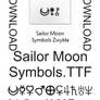 Sailor Moon Symbols Font Download - READ LICENSE