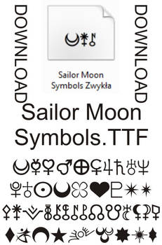 Sailor Moon Symbols Font Download - READ LICENSE