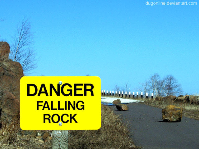 Falling Rocks Wallpaper by dugonline on DeviantArt