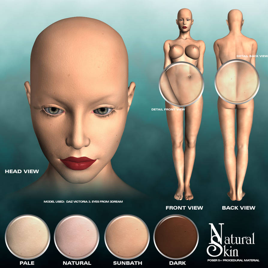 Natural Skin - Poser 5+ Mats