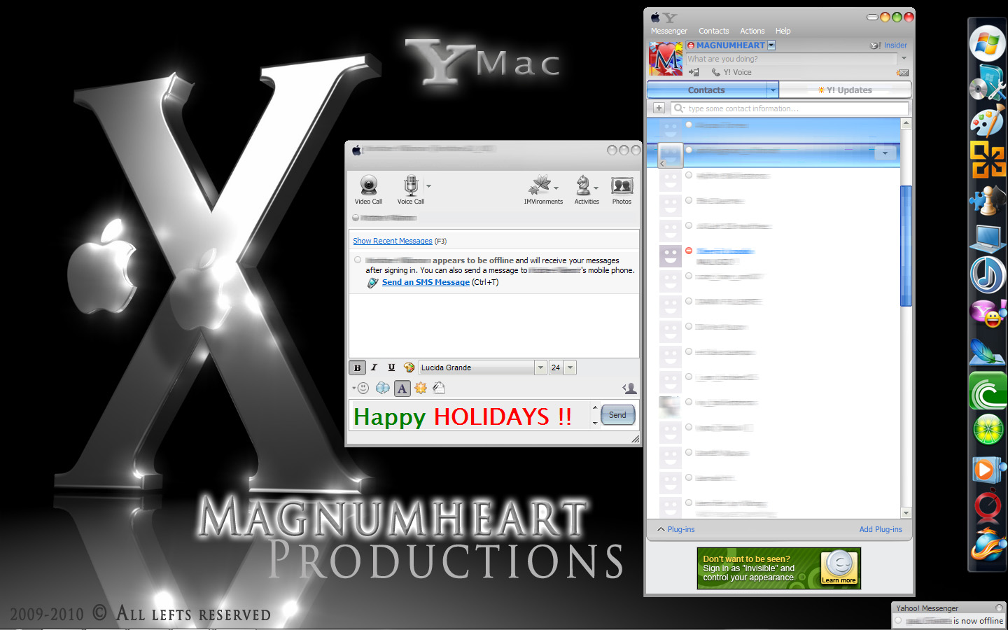 YM Themes : Mac OSX Aqua Skin