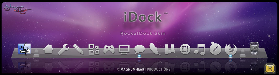 MacOSX RocketDock Skin : iDock