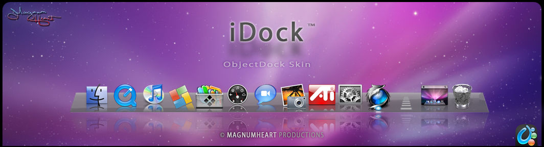 MacOSX ObjectDock Skin : iDock