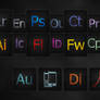 Dark Adobe icons