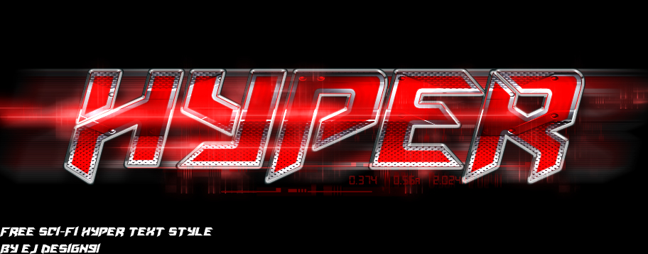 [FREE] Sci-Fi Hyper Text Styles PS by Ejdesign91 on DeviantArt