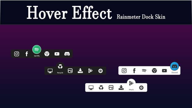 Hover Effect - Rainmeter Dock