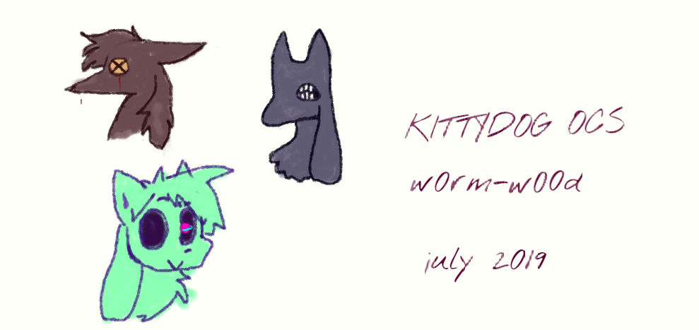 Kittydog oc sketches by w0rm-w00d on DeviantArt