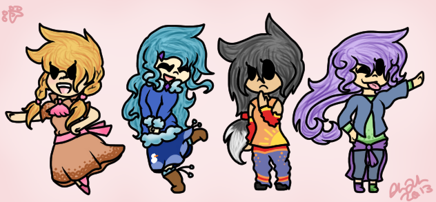 Chibi human practice + Adopts! by samagirl on DeviantArt