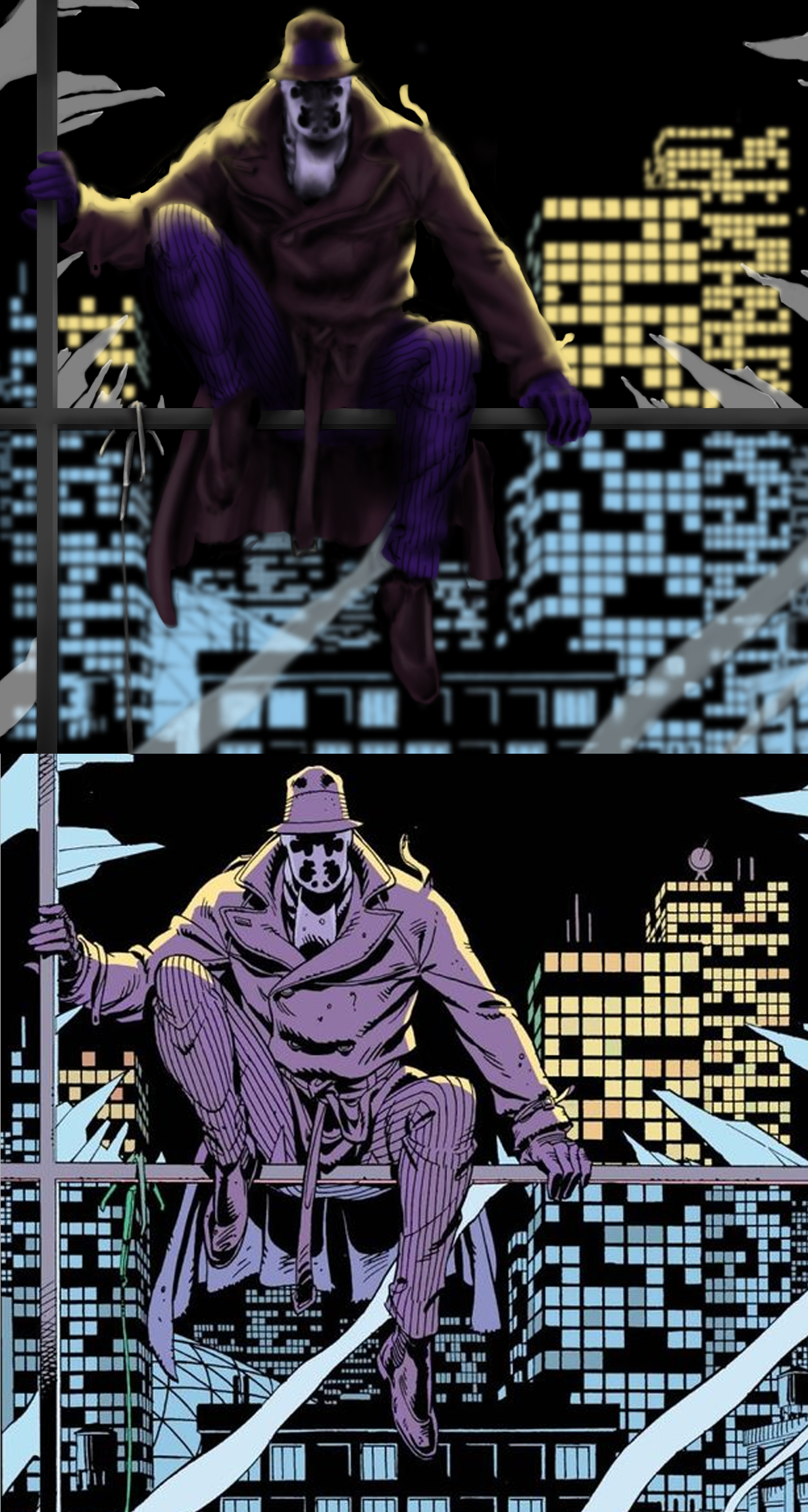 Rorschach Comic Paint Over Frame