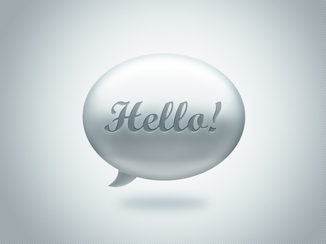 Hello - Bubble speech icon free PSD