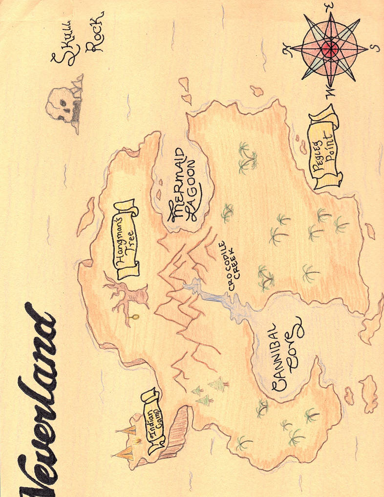Neverland Map Peter Pan By Sgart16 On Deviantart