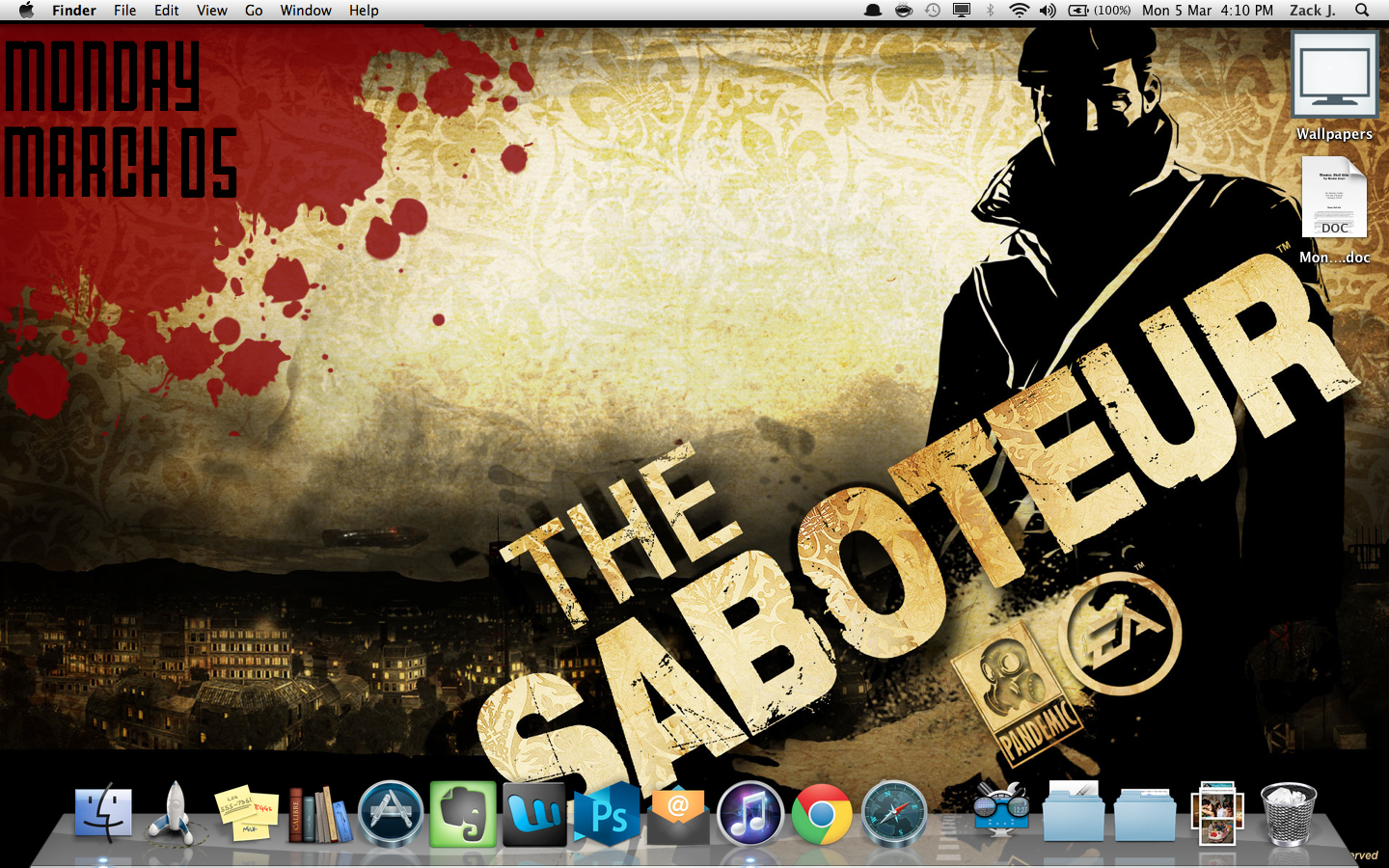 The Saboteur with GeekTool