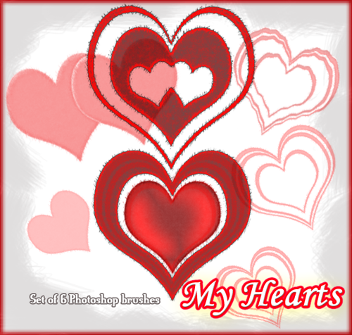 My Hearts 01 :Photoshop Brush: