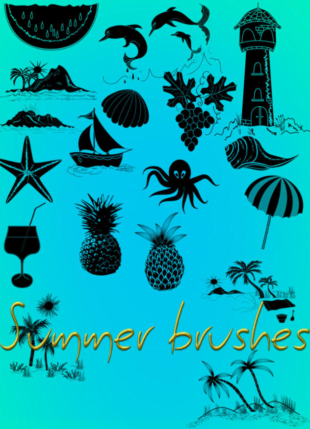 Summer brushes by roula33 on DeviantArt