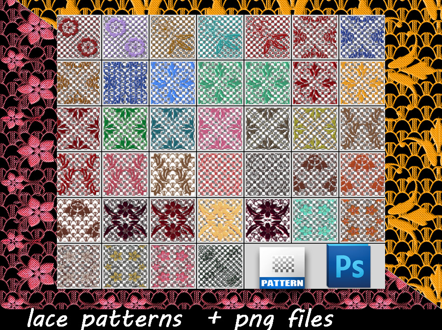 Lace Patterns and Png Files