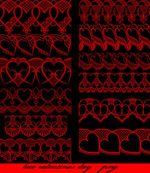 Valentine's day lace png