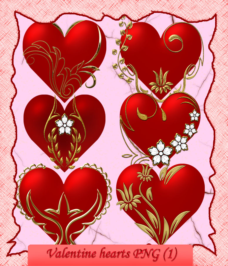 Valentine hearts PNG-1