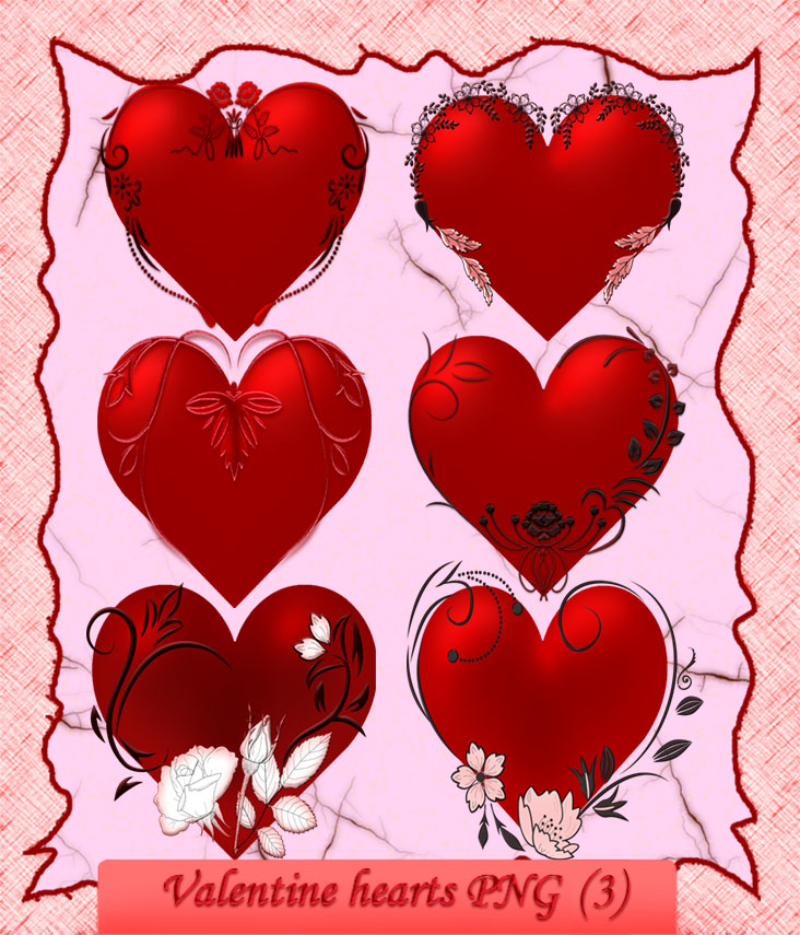 Valentine hearts PNG-3