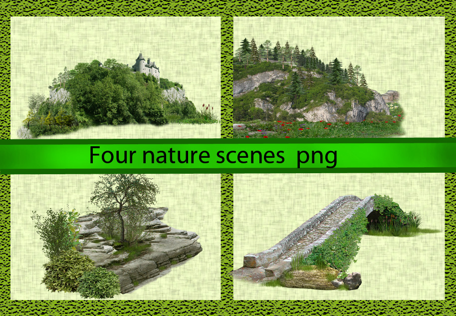 Four nature scenes
