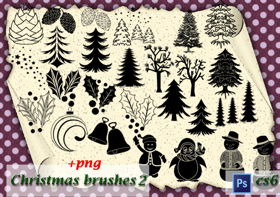 Christmas brushes2