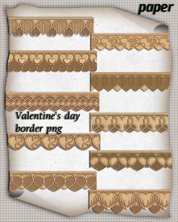 Valentine's day paper border by roula33 on DeviantArt