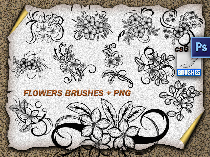 Flowers Brushes by roula33 on DeviantArt