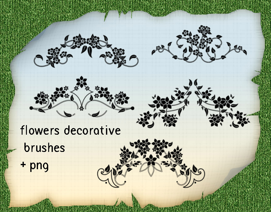 Flowers Decorative Brushes by roula33 on DeviantArt